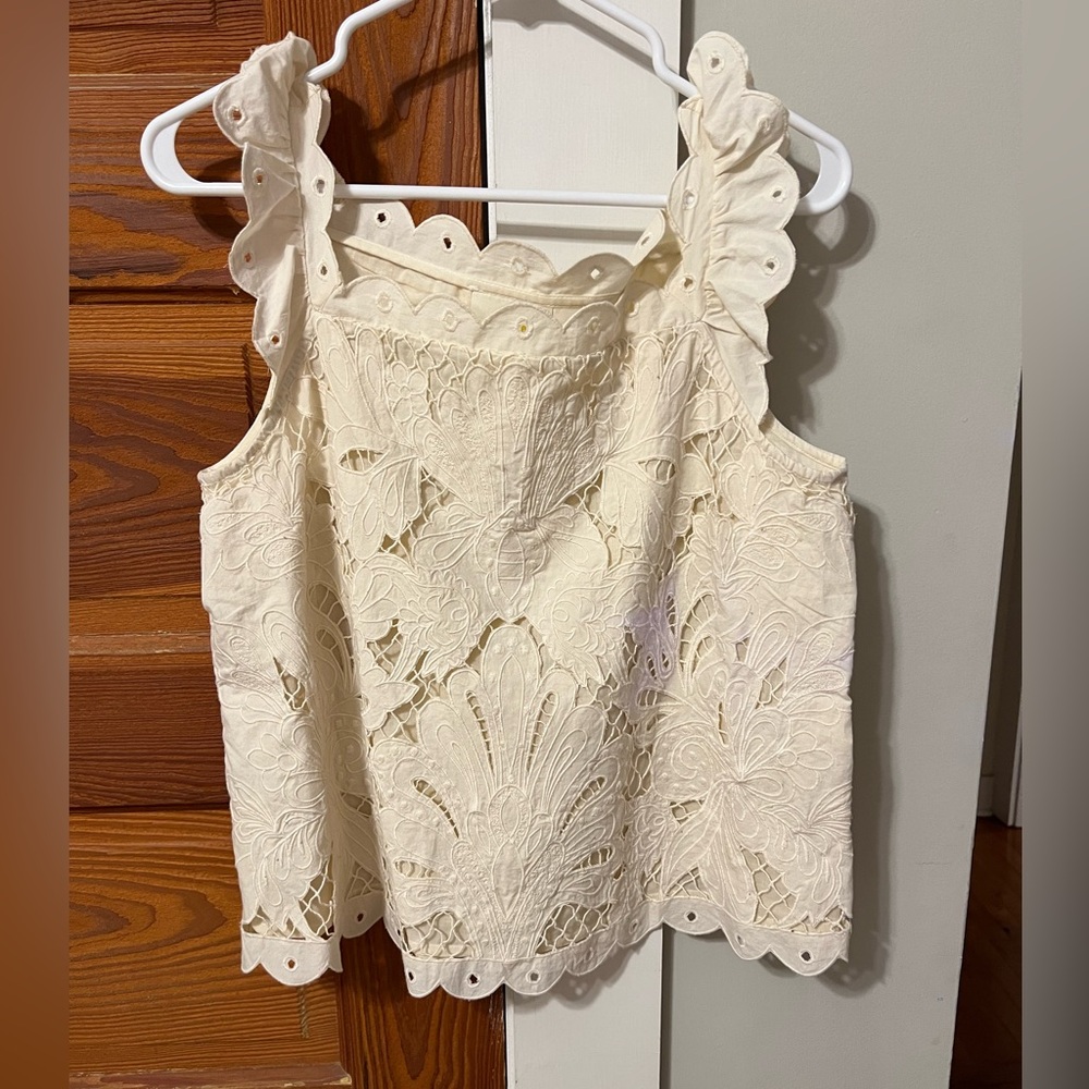 NWT Maeve by Anthropologie eyelet sleeve top